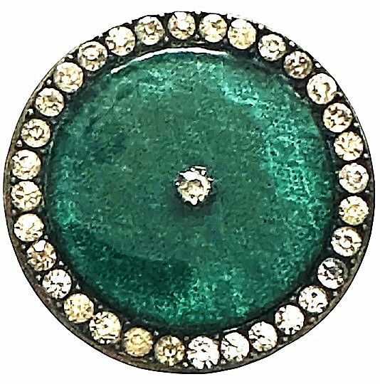 A wonderful late 18th early 19th century enamel and paste button!