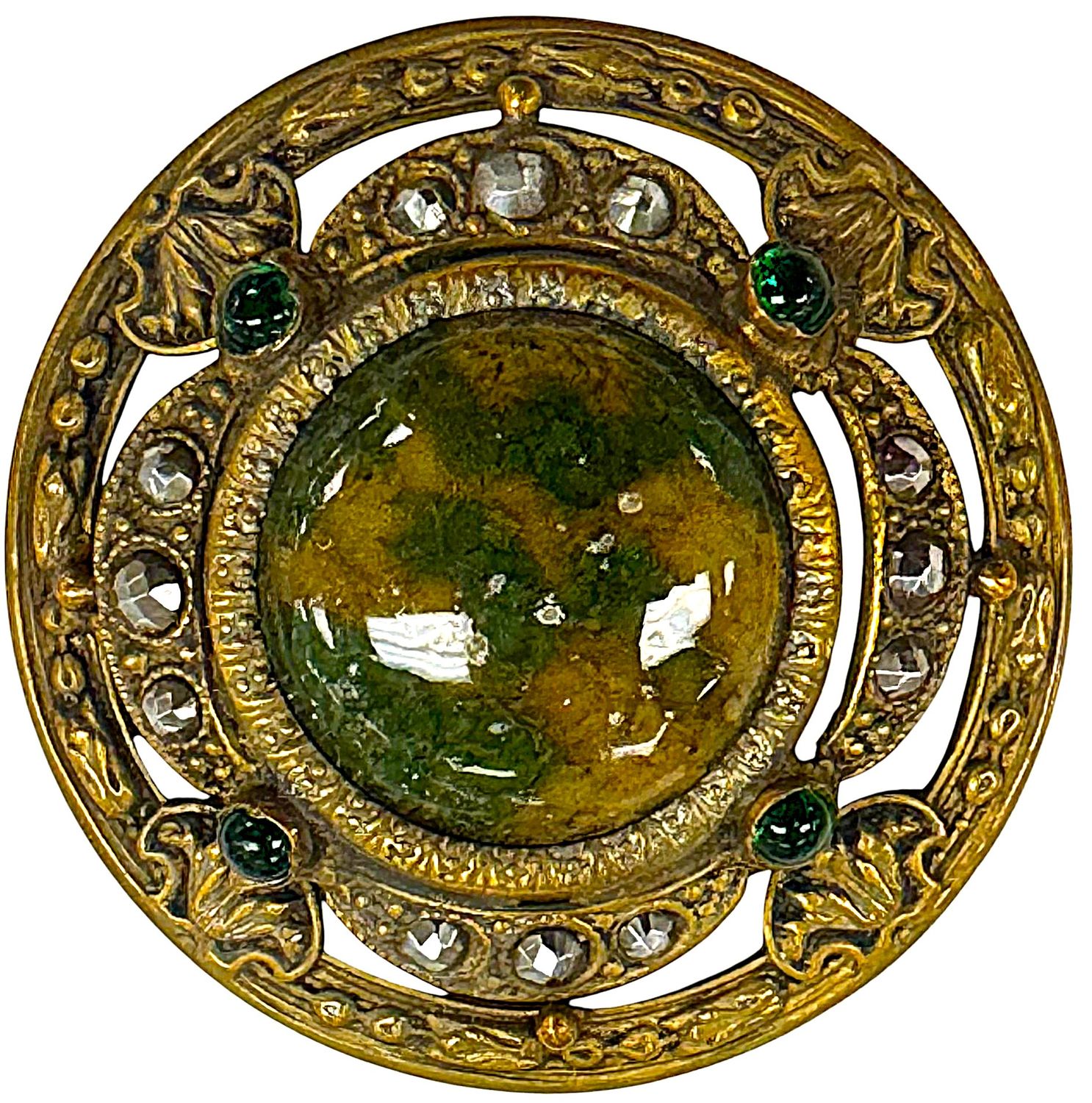 Another beautiful genuine Gay 90 jeweled button!