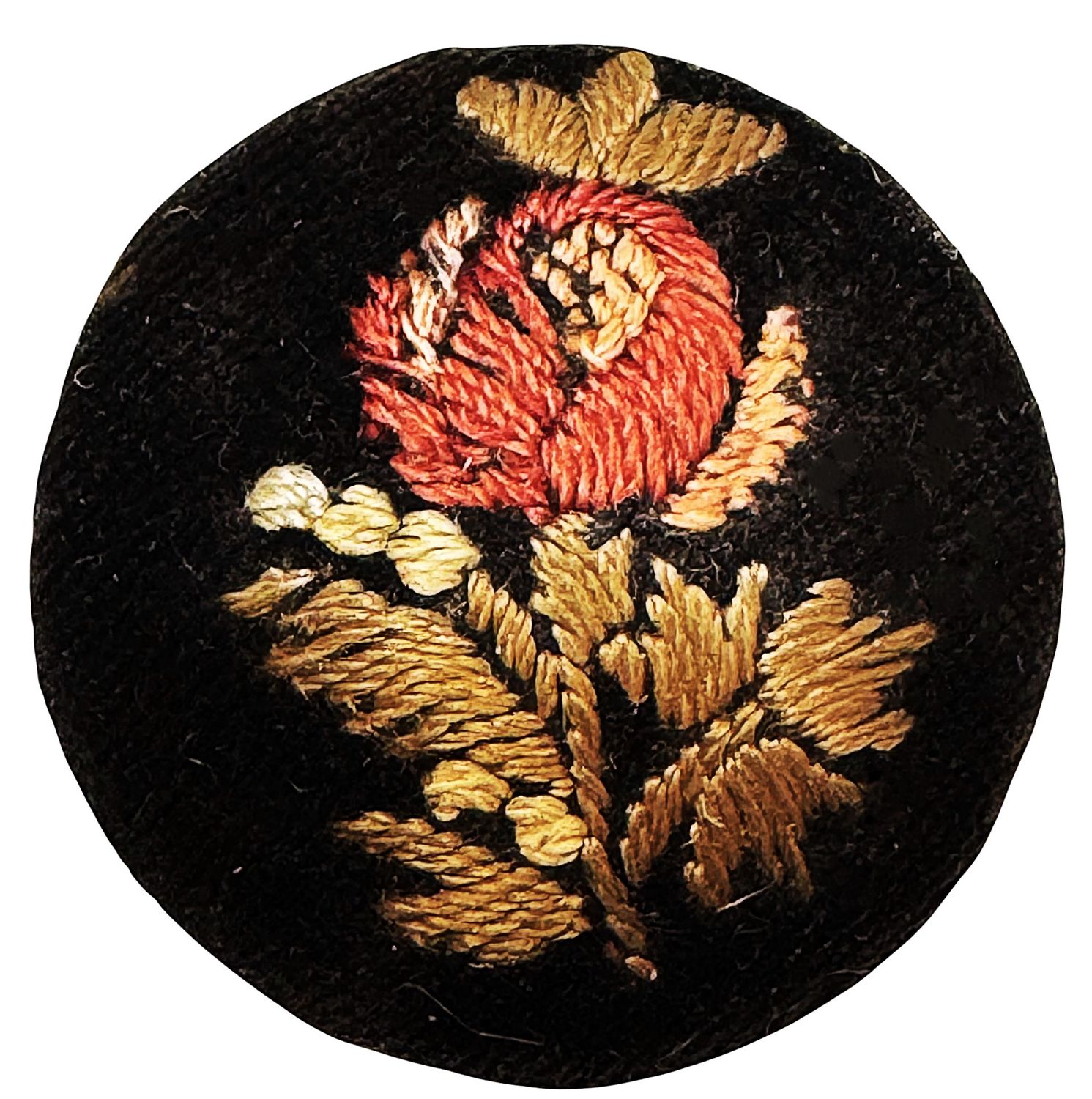 A wonderful 18th century fabrice pictorial button!