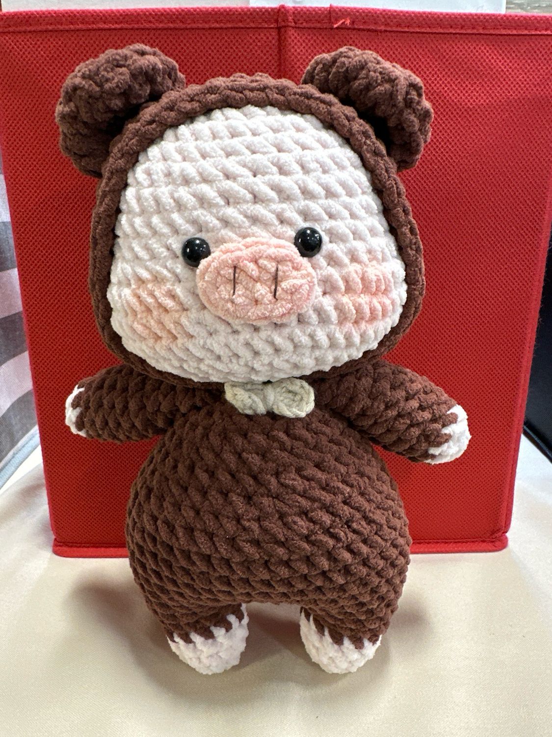 Little Pig Cosplays Brown Bear