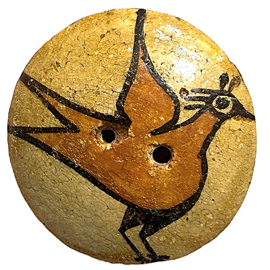 A wonderful Southwest Zia Pottery pictorial button!