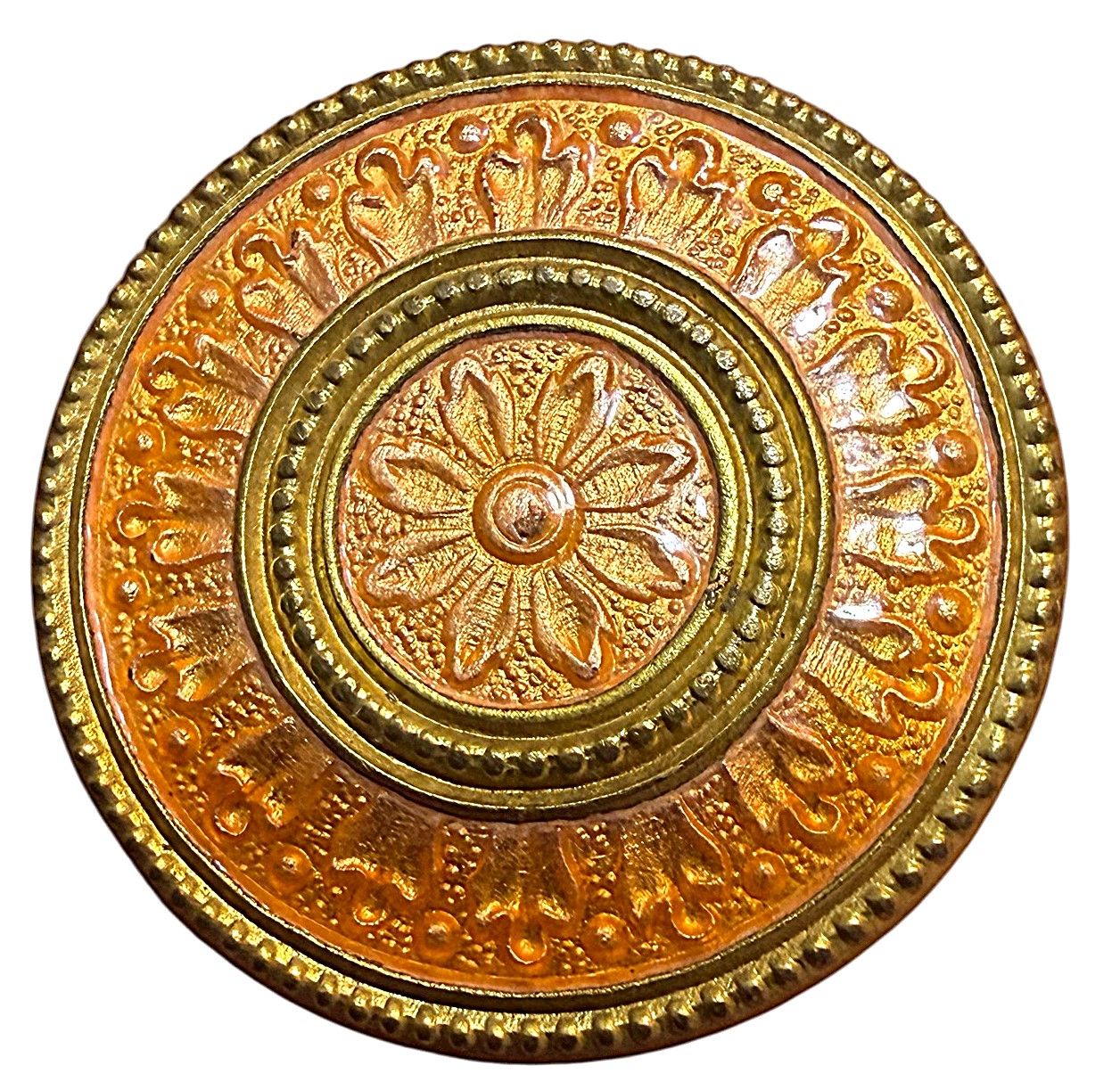 A scarce color division one medium enamel button.