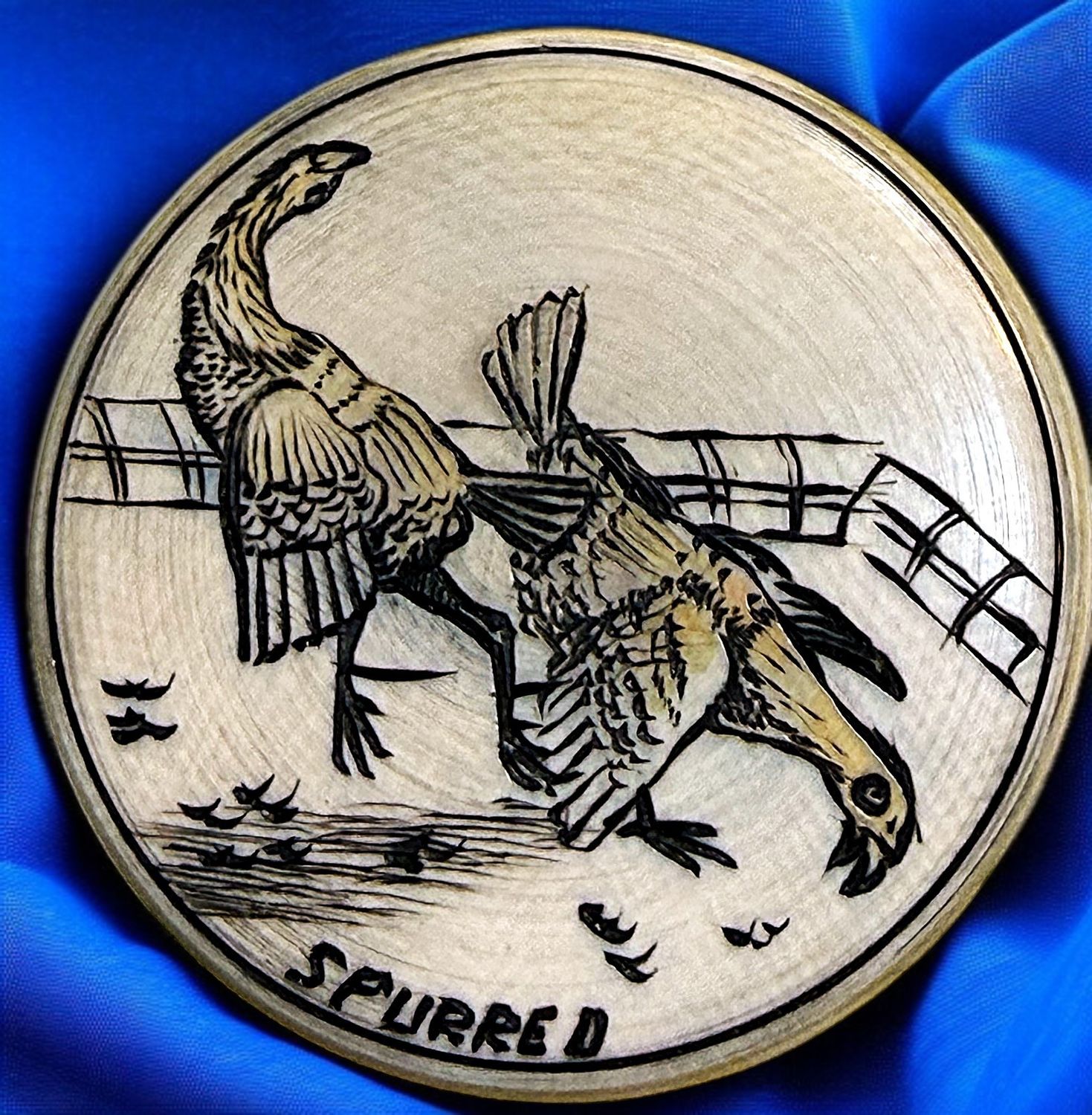 Very RARE 18th century natural material pictorial button!