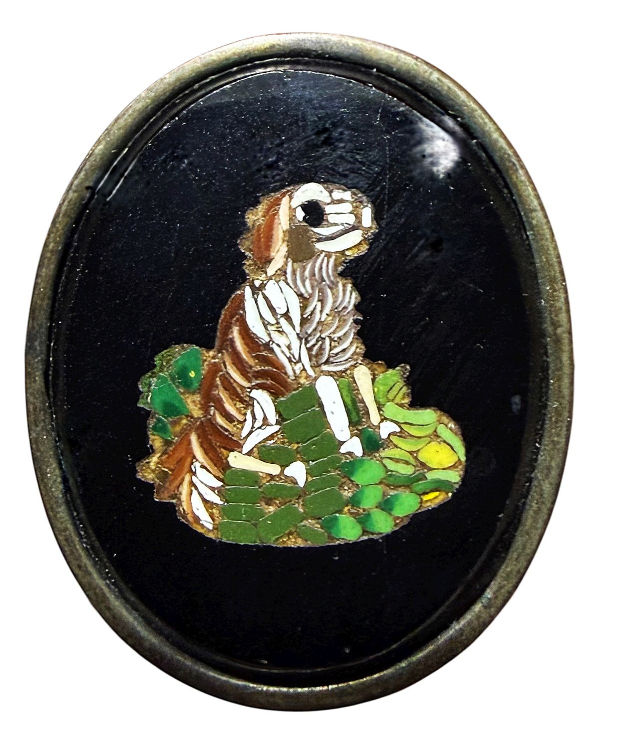 MICRO MOSAIC  DOG PIN