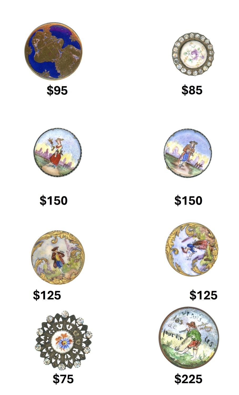 ENAMEL BUTTONS AS PRICED #3