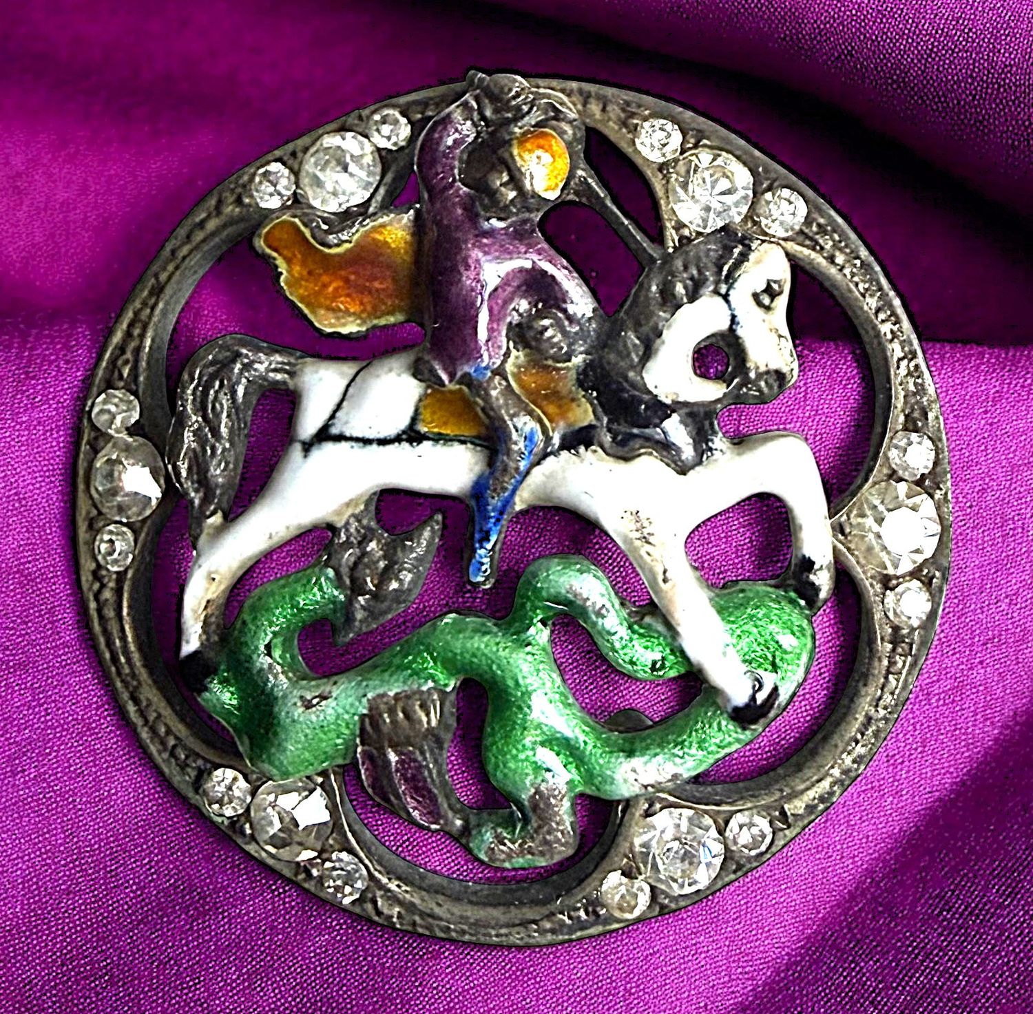 A RARE 19th Century Ronde Bosse Enamel Button!