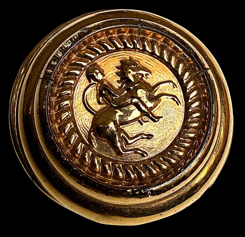 Beautiful large Bimini glass pictorial button!