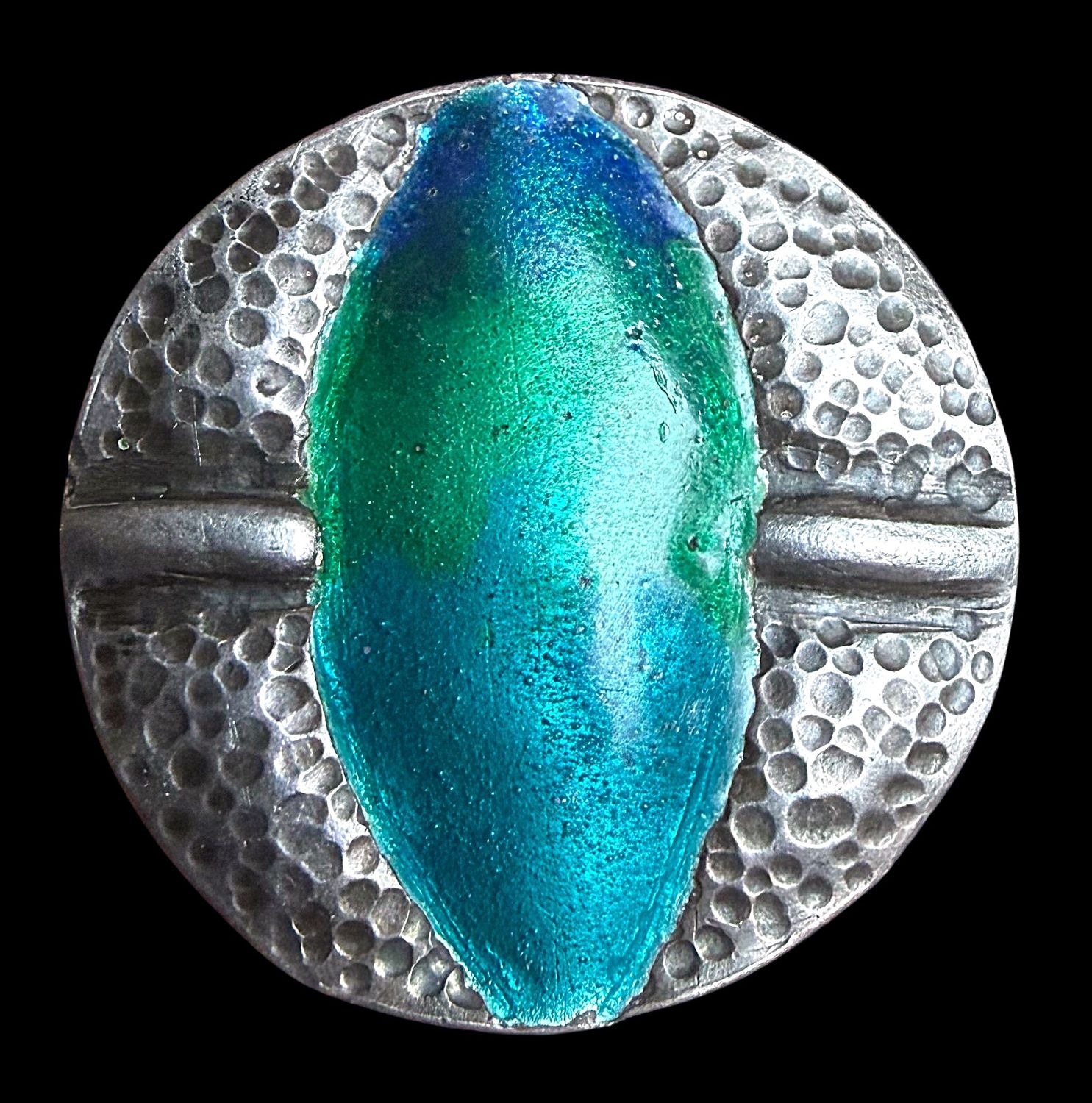 A very cool ARTS and CAFTS Era enamel button!