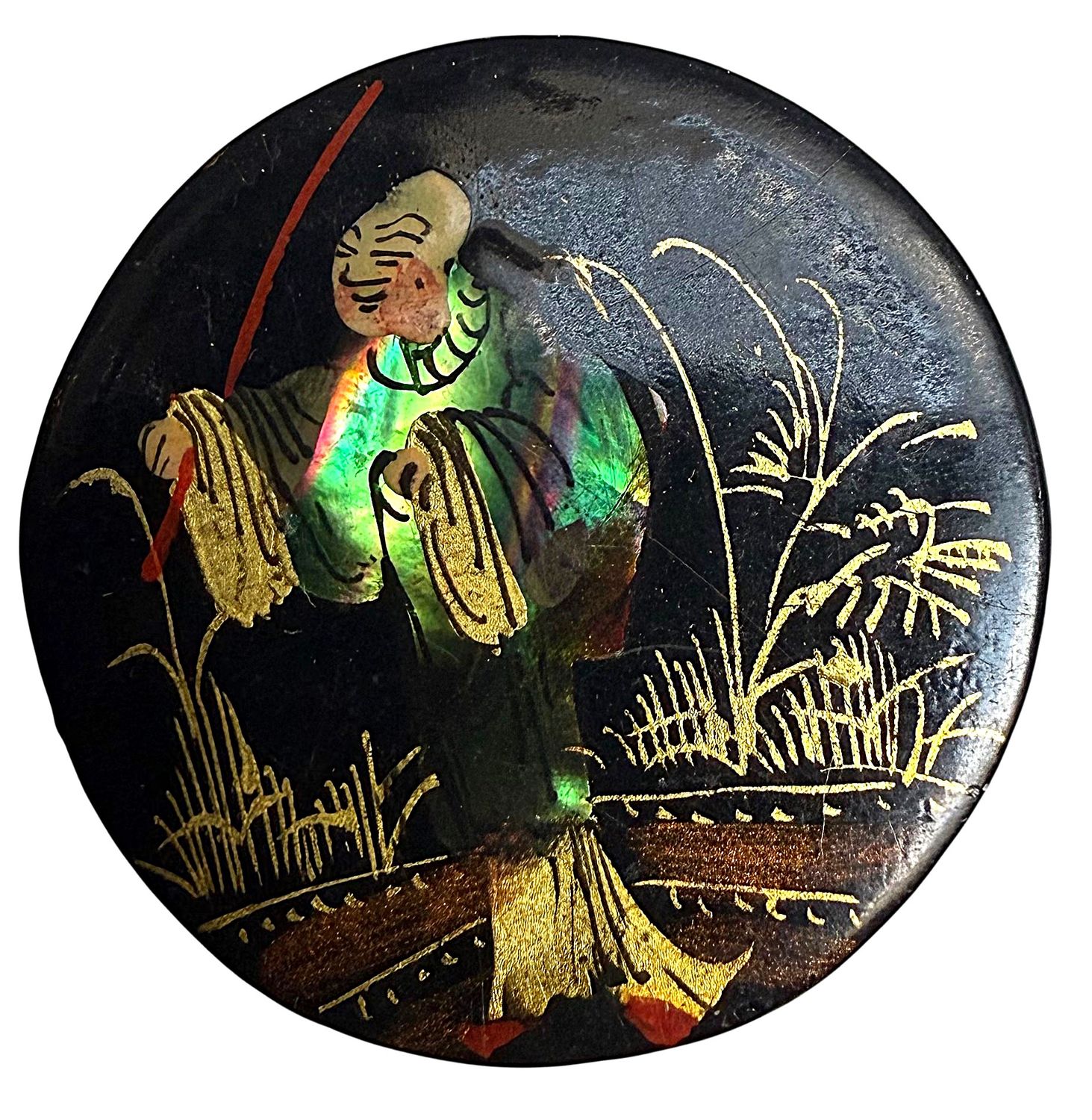 A scarce and hard to find size Paper Mache Button@