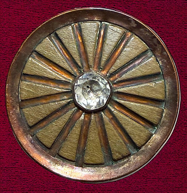 An unusual 18th century WOOD button!