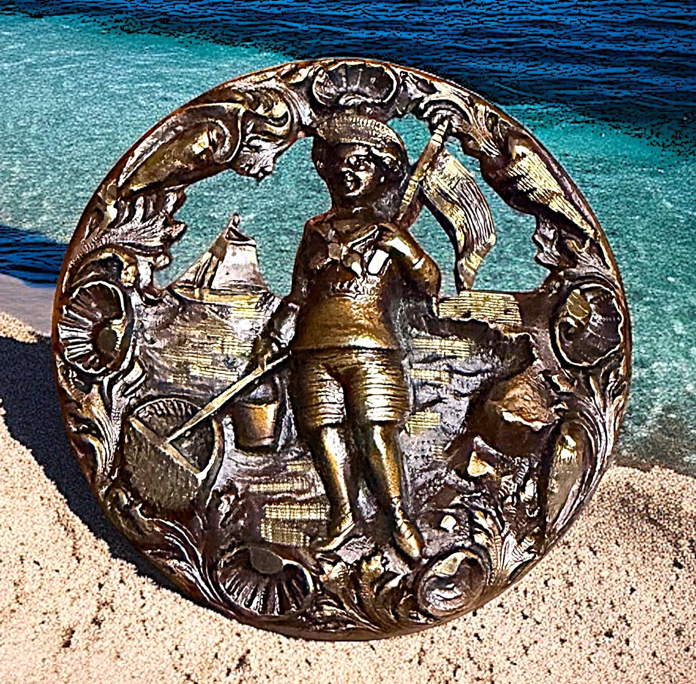 A division one pierced detailed childrens picture button!