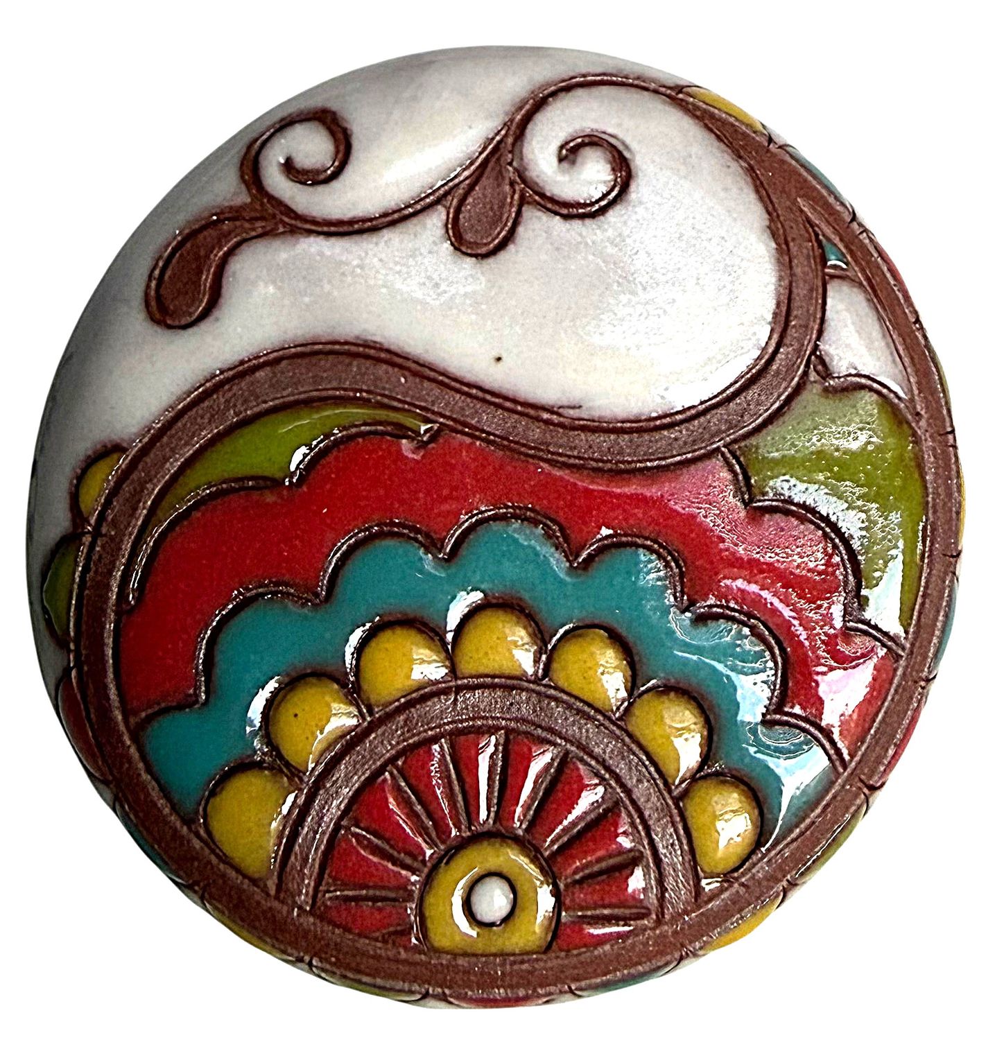 A 21st Century colorful button by Golem Studios!