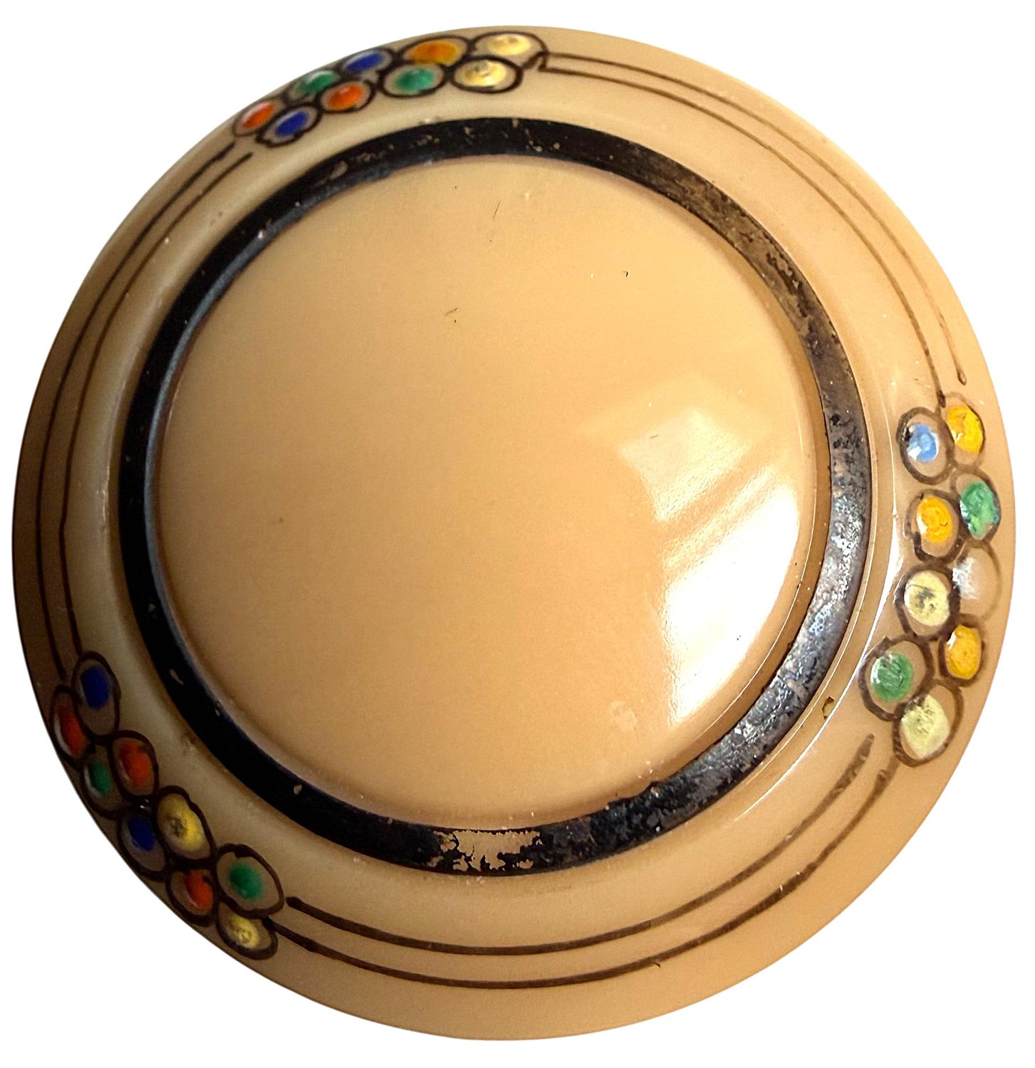A very cool large Victorian Carmel Glass button!