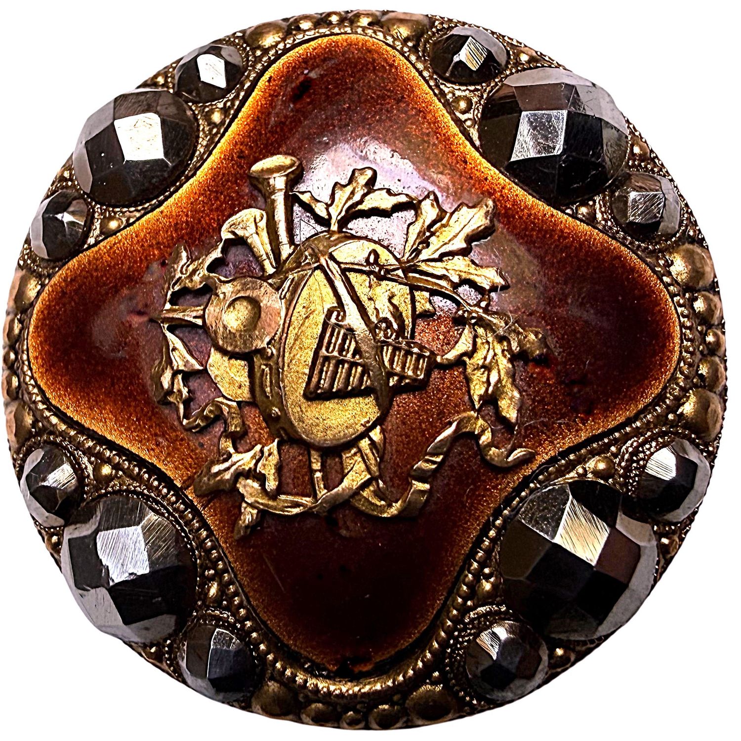 A large division one Enamel Background button!