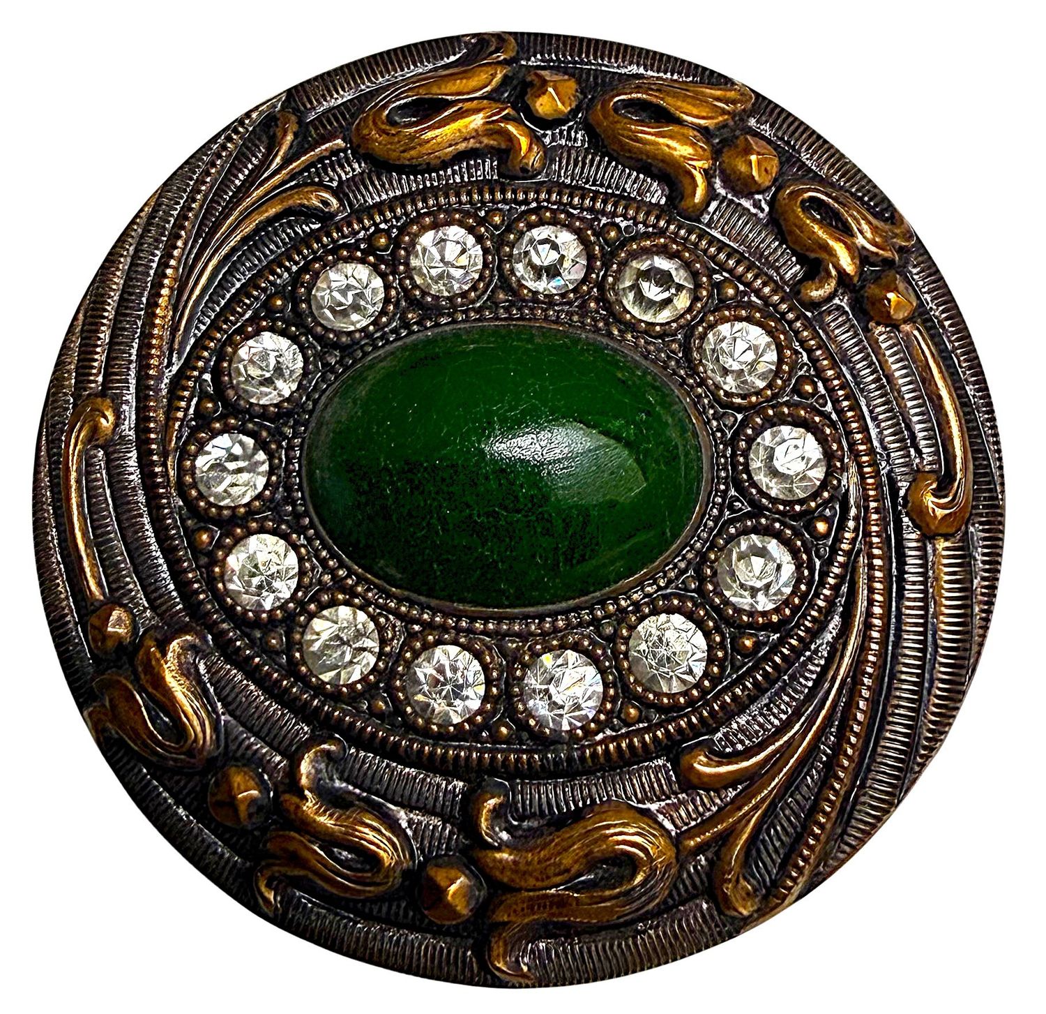 Nice large early 20th century large jewel button