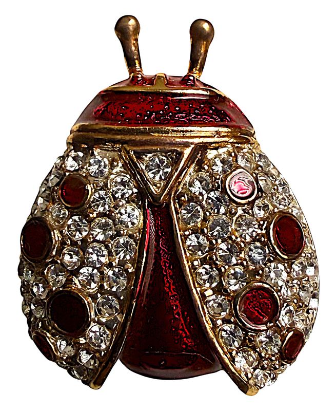 A cool reakistic large size vintage jeweled button