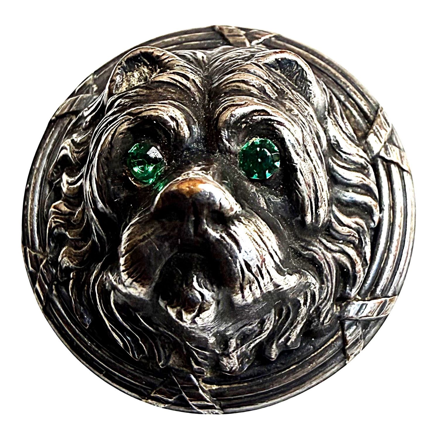 A large medium divisipon  one dohg head button