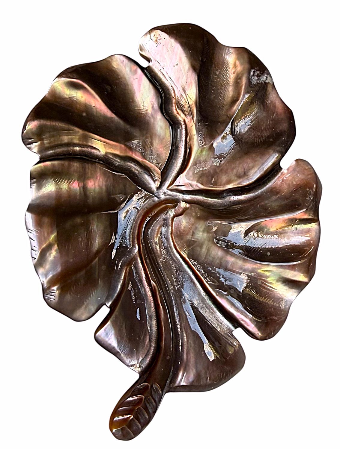 A cool division one carved smokey pearl button