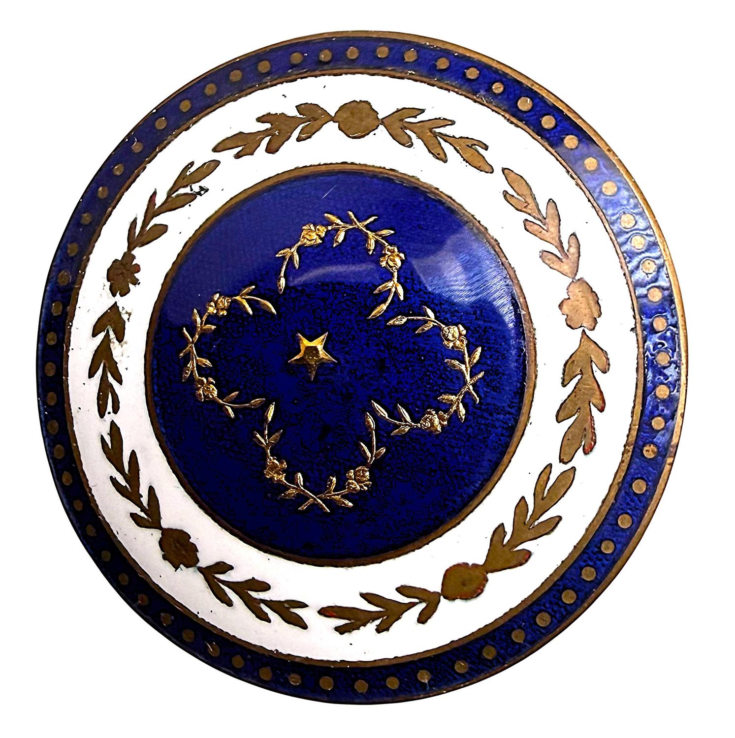 A beautiful division one 3 technique enamel button