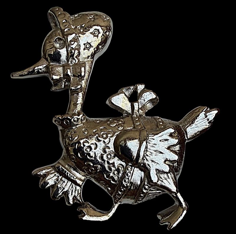 A large division three silvered pictorial button