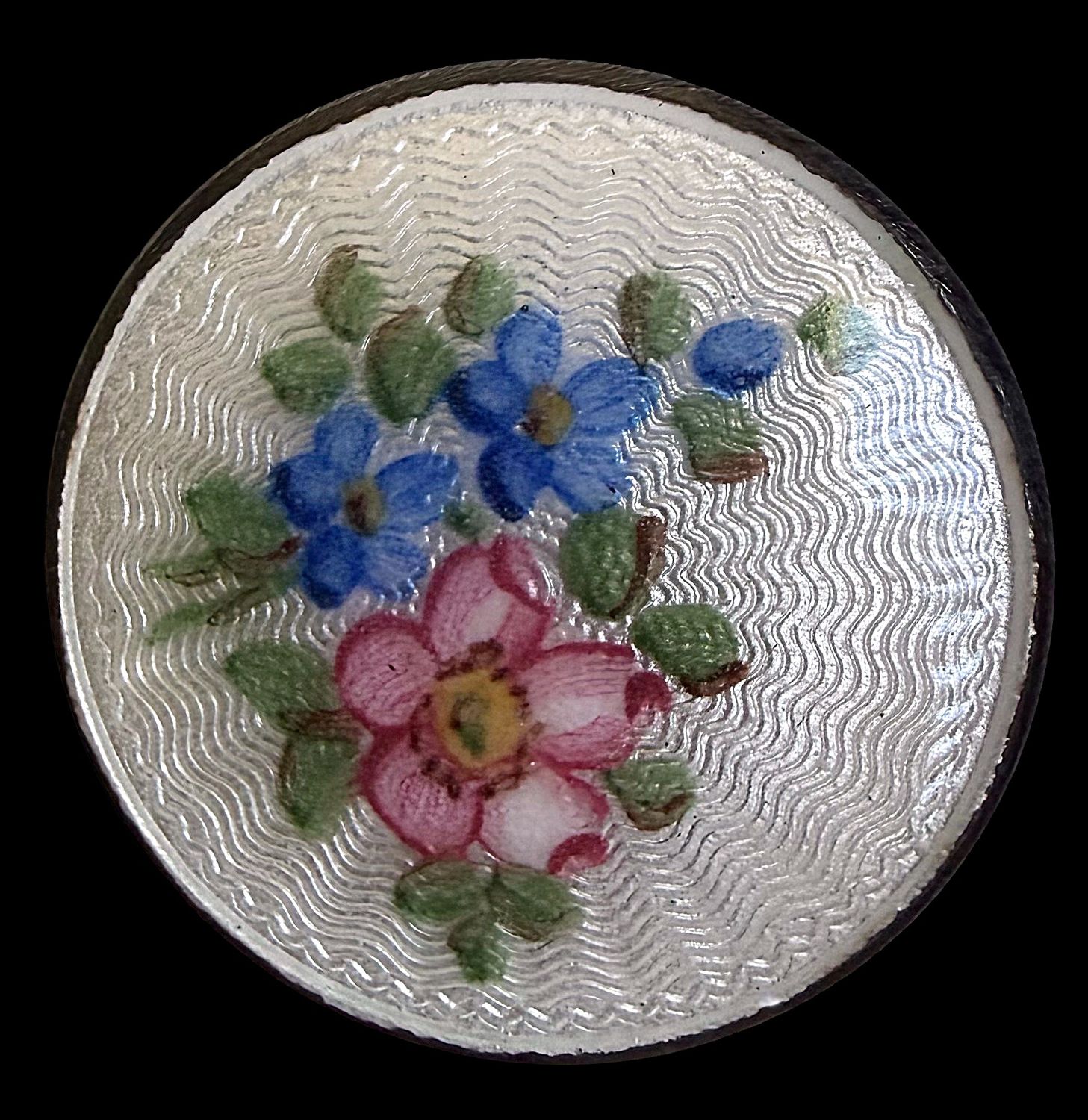 A beautiful division one Guilloche enamel Button