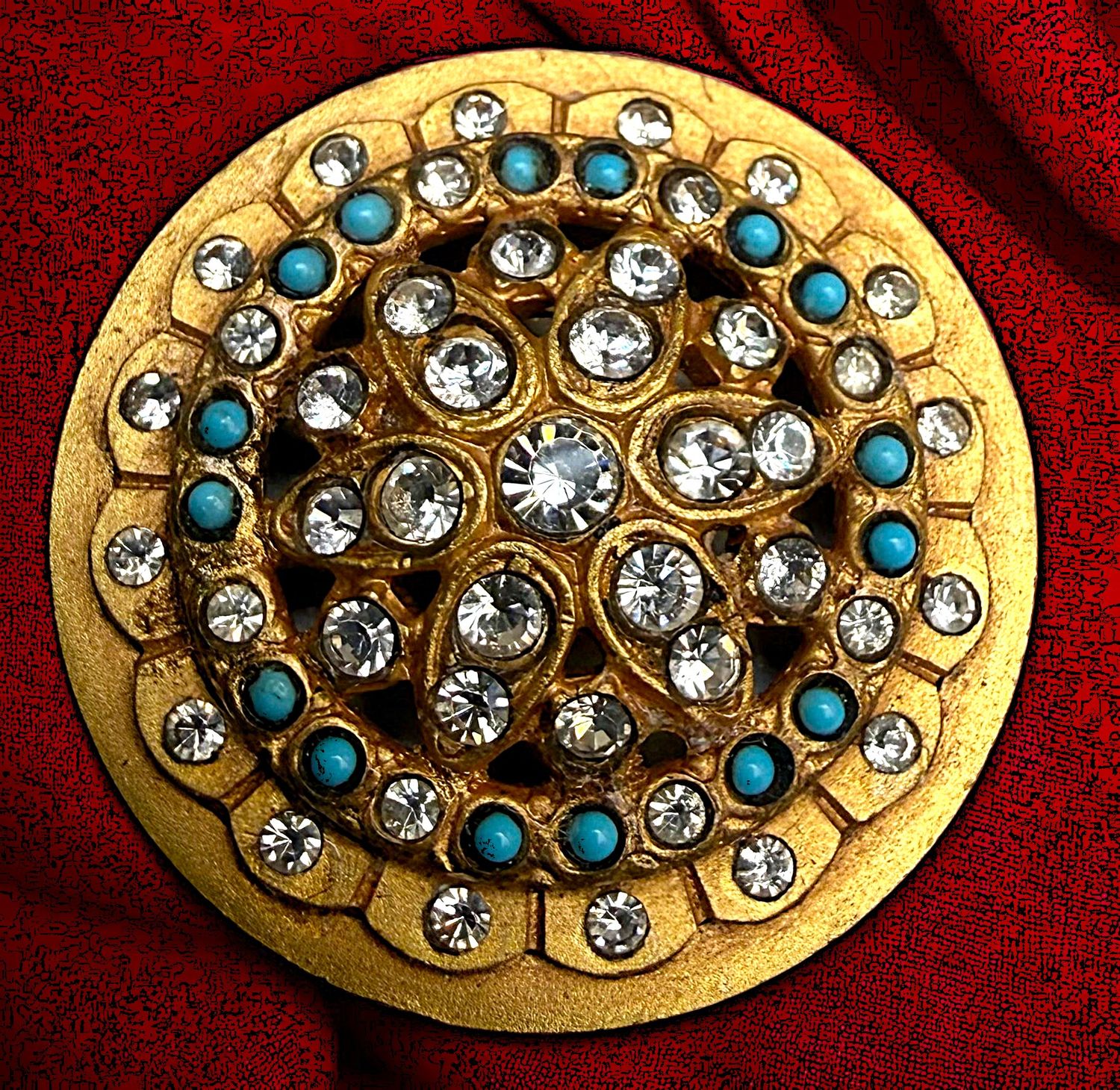 A Large division one stunning Jeweled button