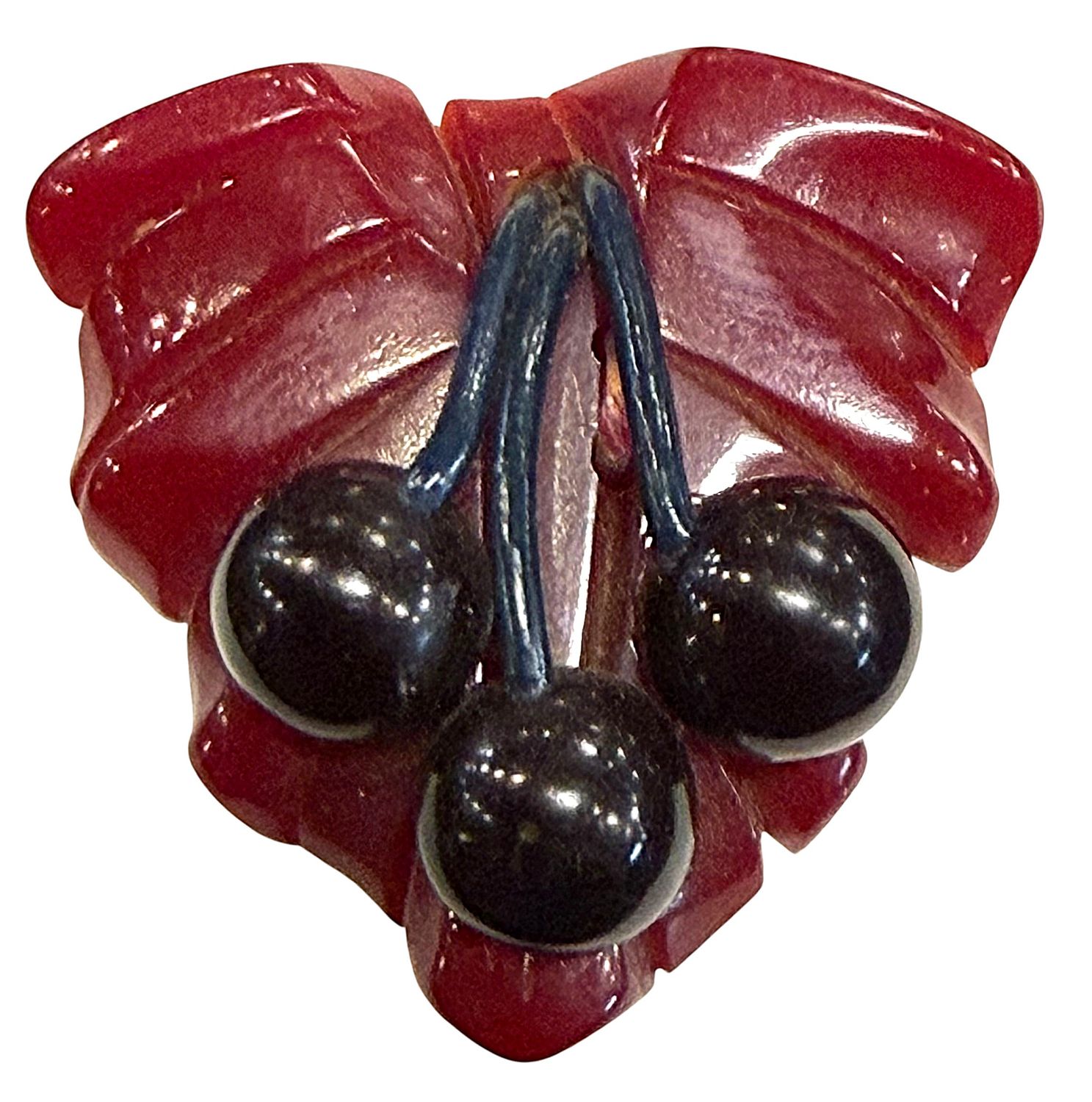 A karge black and red Chunky Bakelite button!