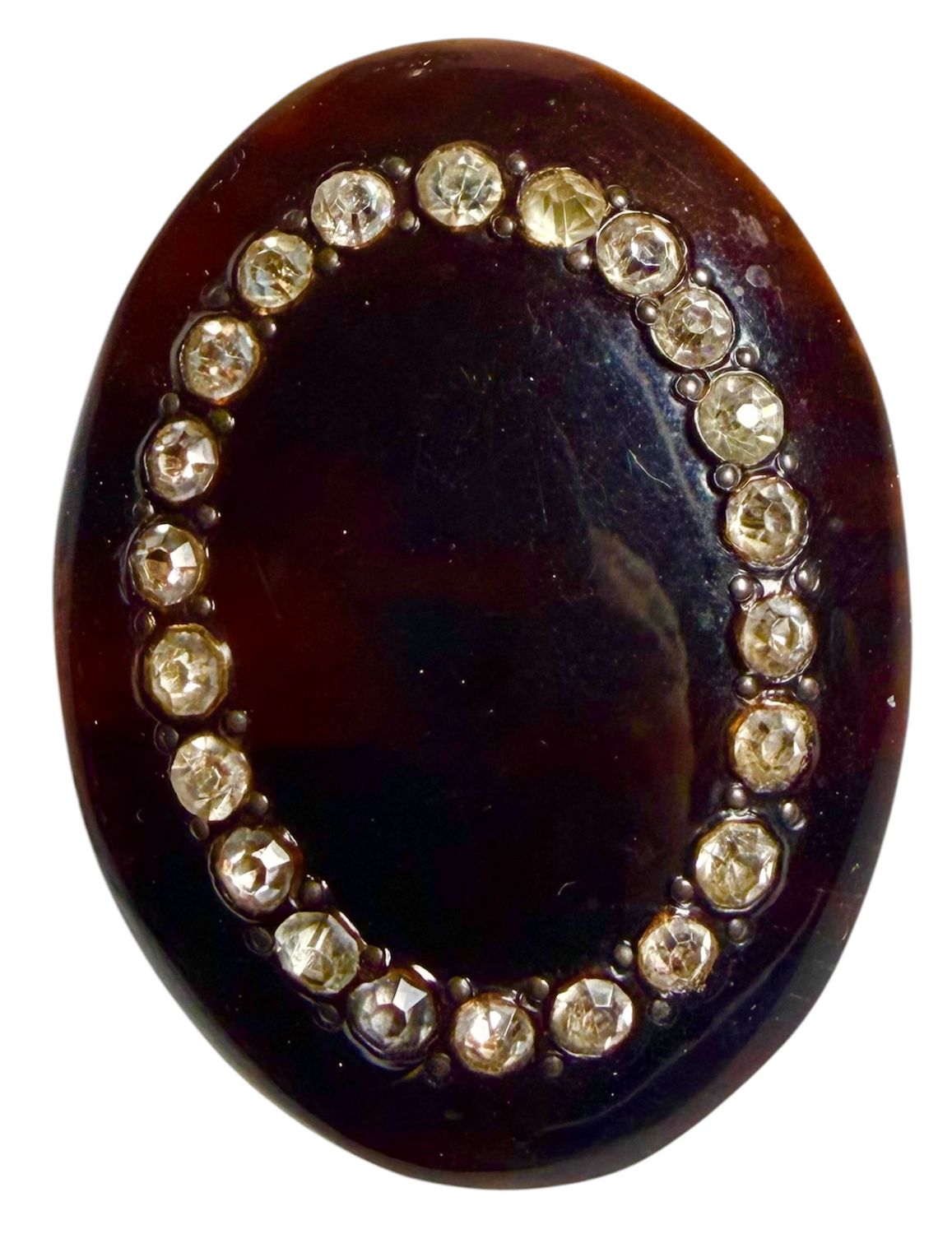 A scarce large 19th century tortoise and horn button!
