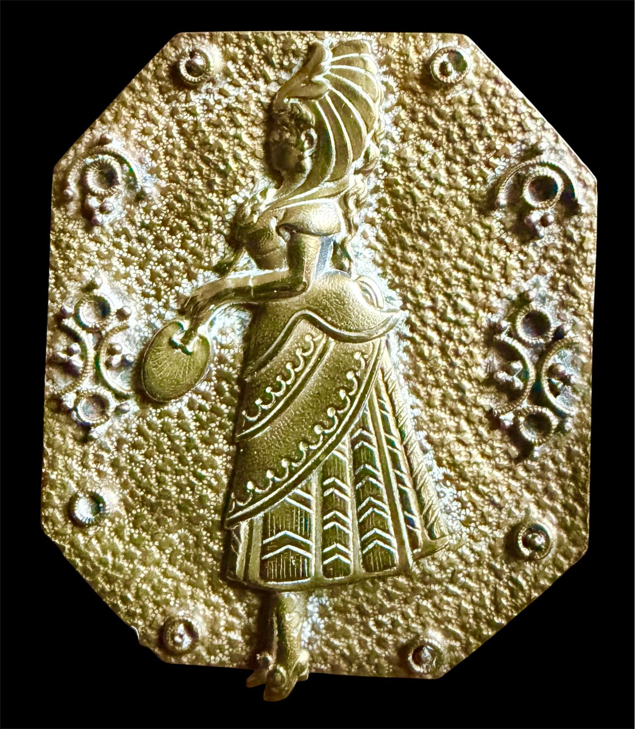 A very cool shaped large 19th century pictorial button!