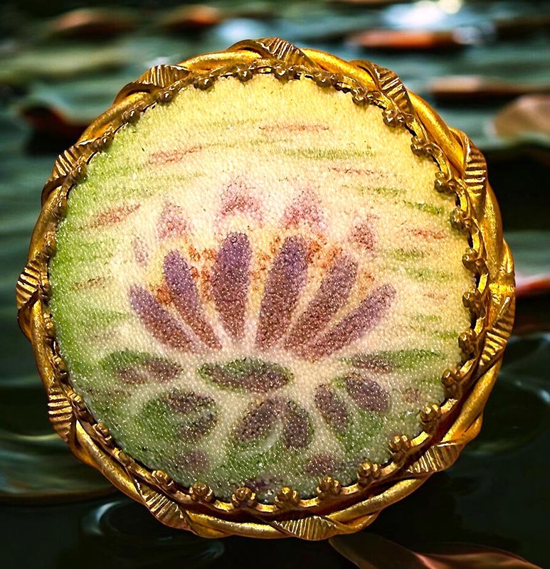 A RARE DIVISION ONE PORCELAIN CORALENE BUTTON