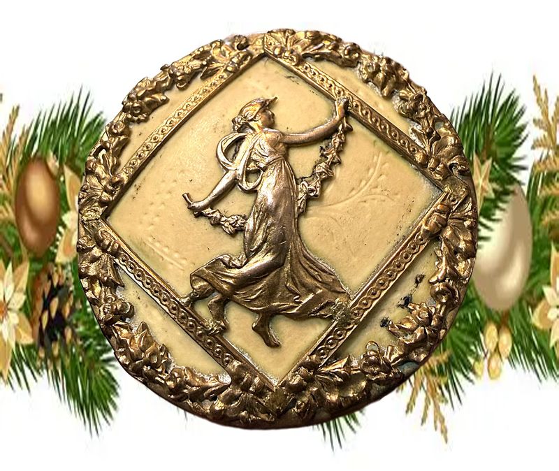A scarce Dancer over molded Celluloid Background