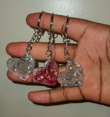 Resin Heart Keyrings