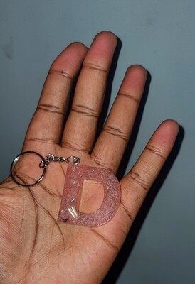 Resin Initial Keyring