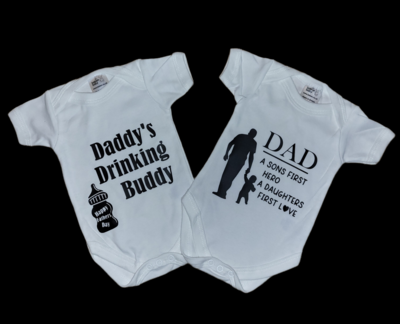 Customised Fathers Day Baby Bodysuit - Many Sizes