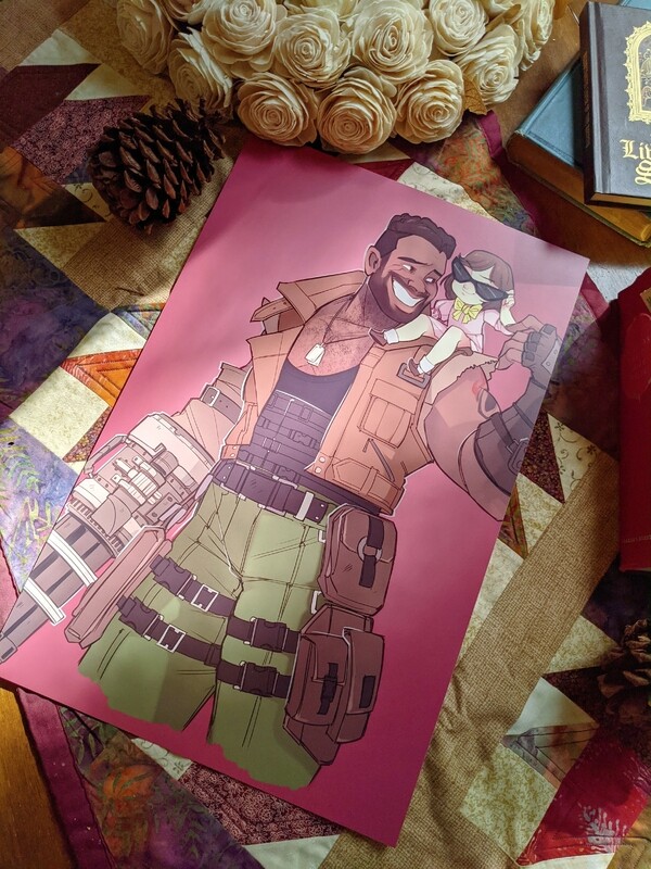 FFVIIR: Barret and Marlene Print
