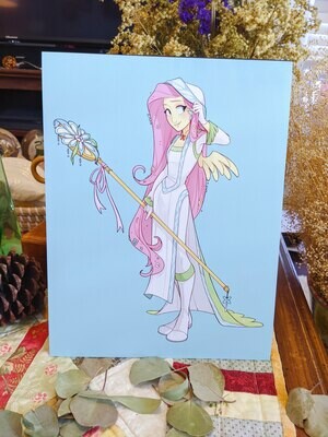 MLP: White Mage Fluttershy Print