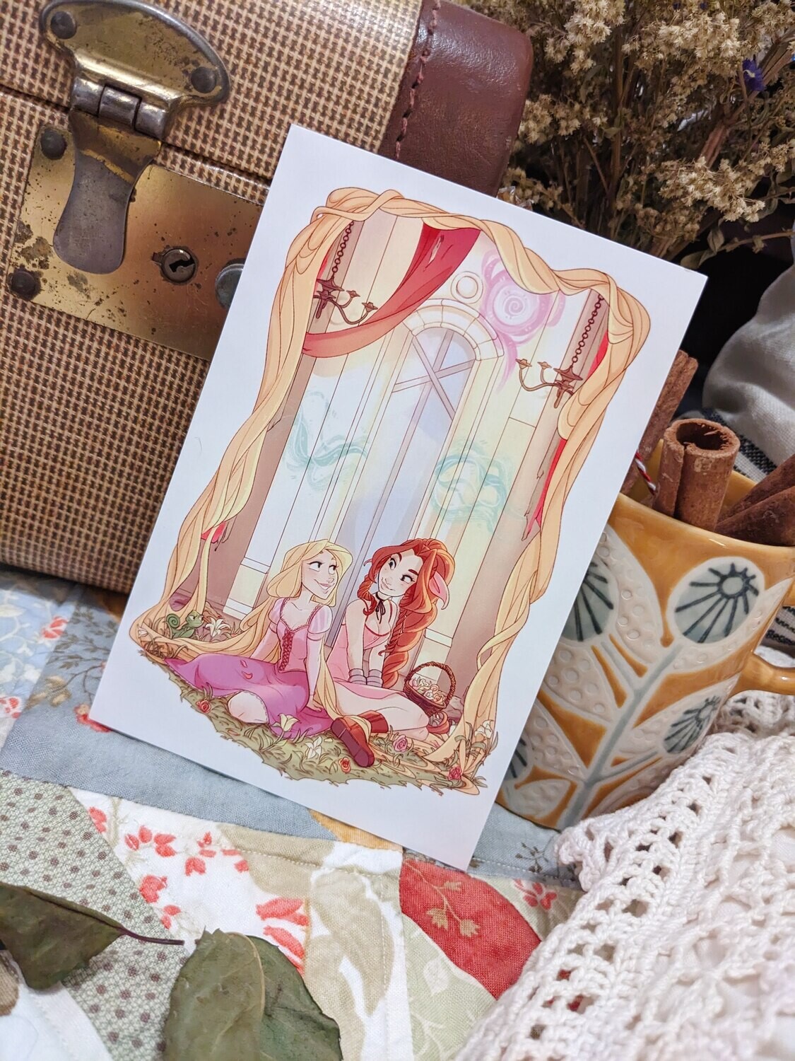 KH/FFVII/Tangled: Healers Retreat Print, Size: 4x6 Gloss