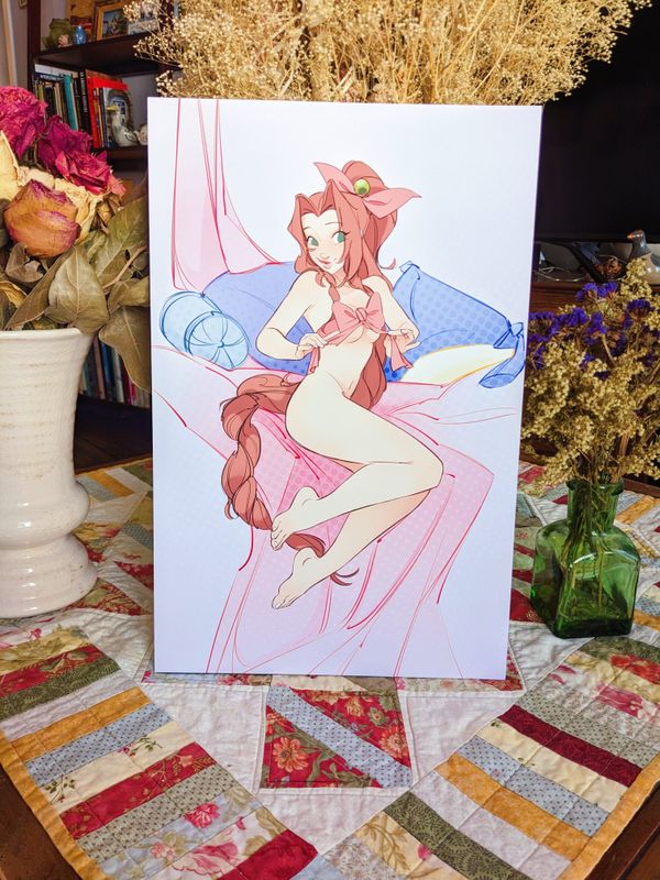 FFVII: Aerith Ribbon Print