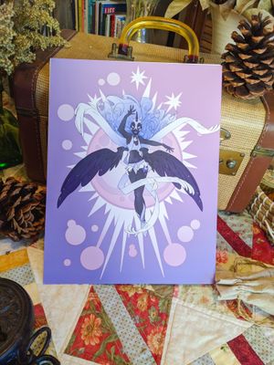 MLP: Floral Fallal Nightmare Moon Print