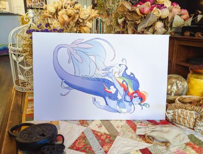 MLP: Maremaid Rainbow Dash Print