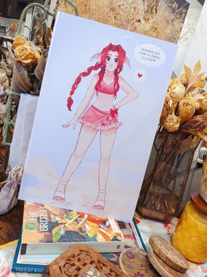 FFVIIR: Beach Aerith Print