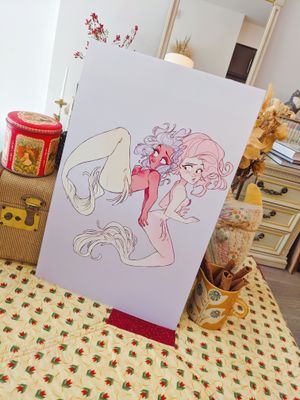Woopsie! Mermaids Print