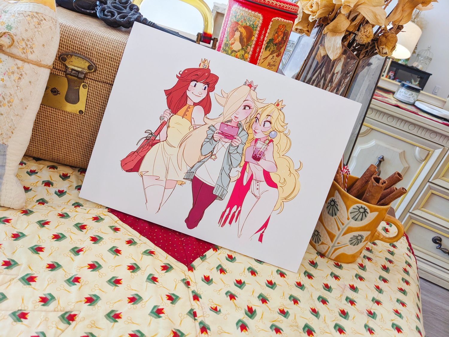 Mario Princesses: Girls Day Out Print, Size: 8.5x11 Matte