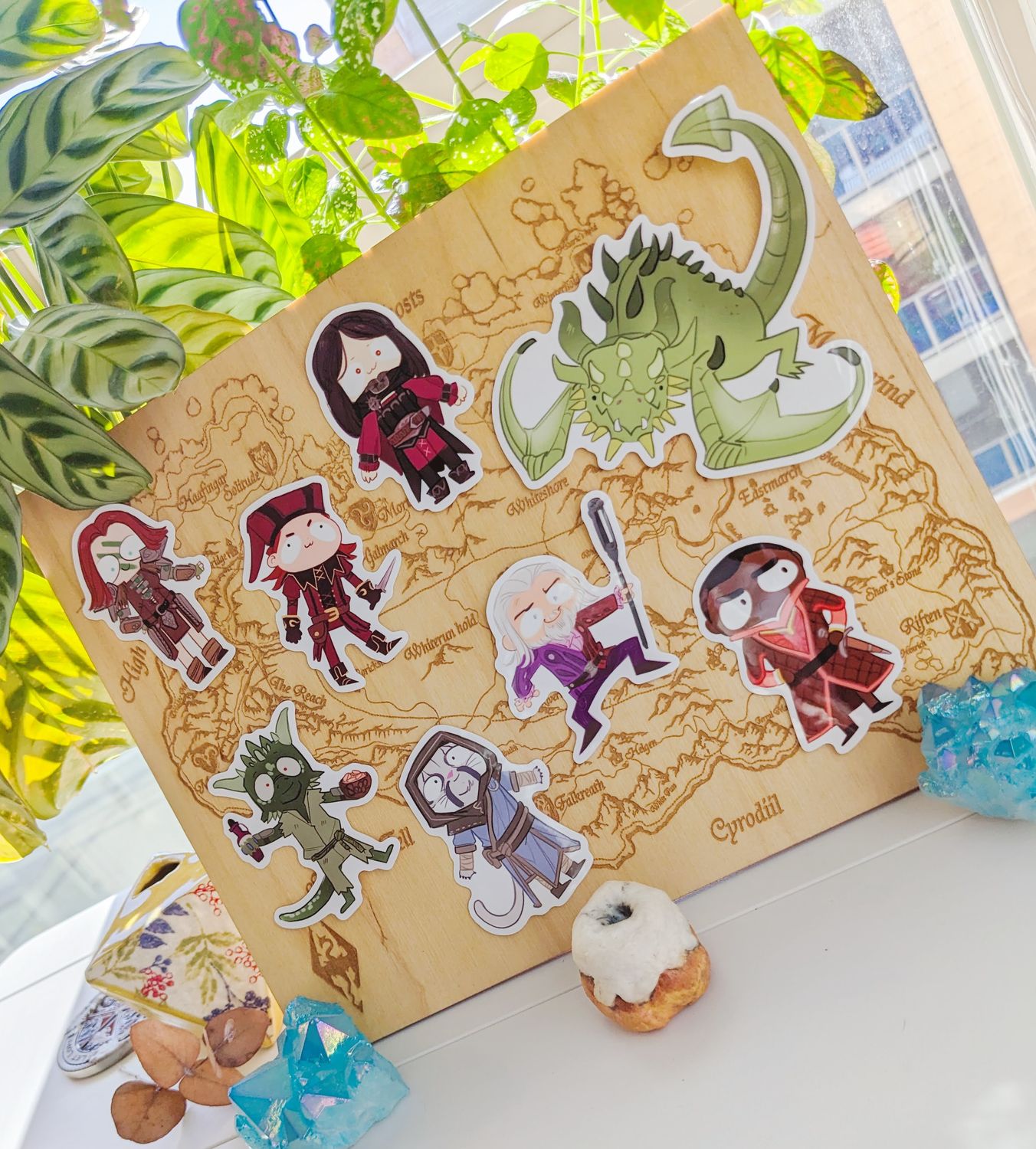 The Chibi Scrolls: Skyrim Stickers, Options: Full Set of 8