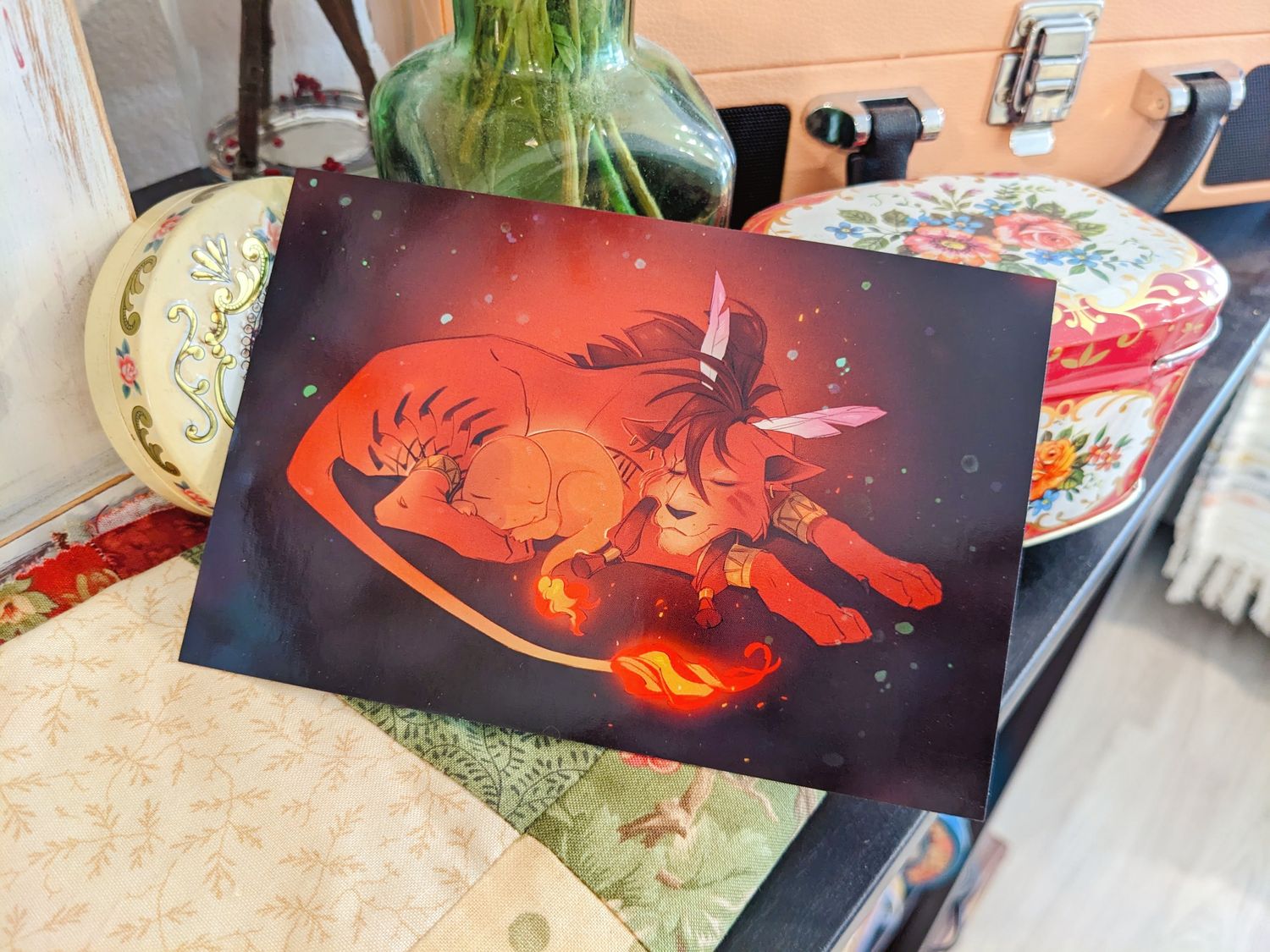 FFVIIR: Nanaki and Charmander Print, Options: 4x6 Gloss