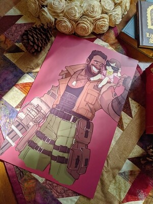 FFVIIR: Barret and Marlene Print