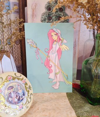 MLP: White Mage Fluttershy Print