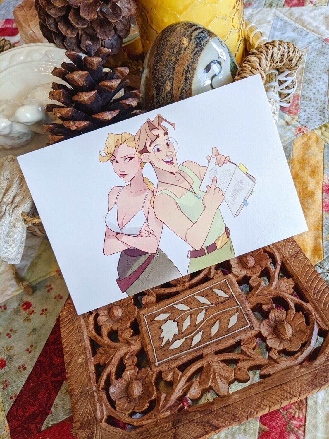 Atlantis: Milo and Helga Print, Options: 4x6 Gloss
