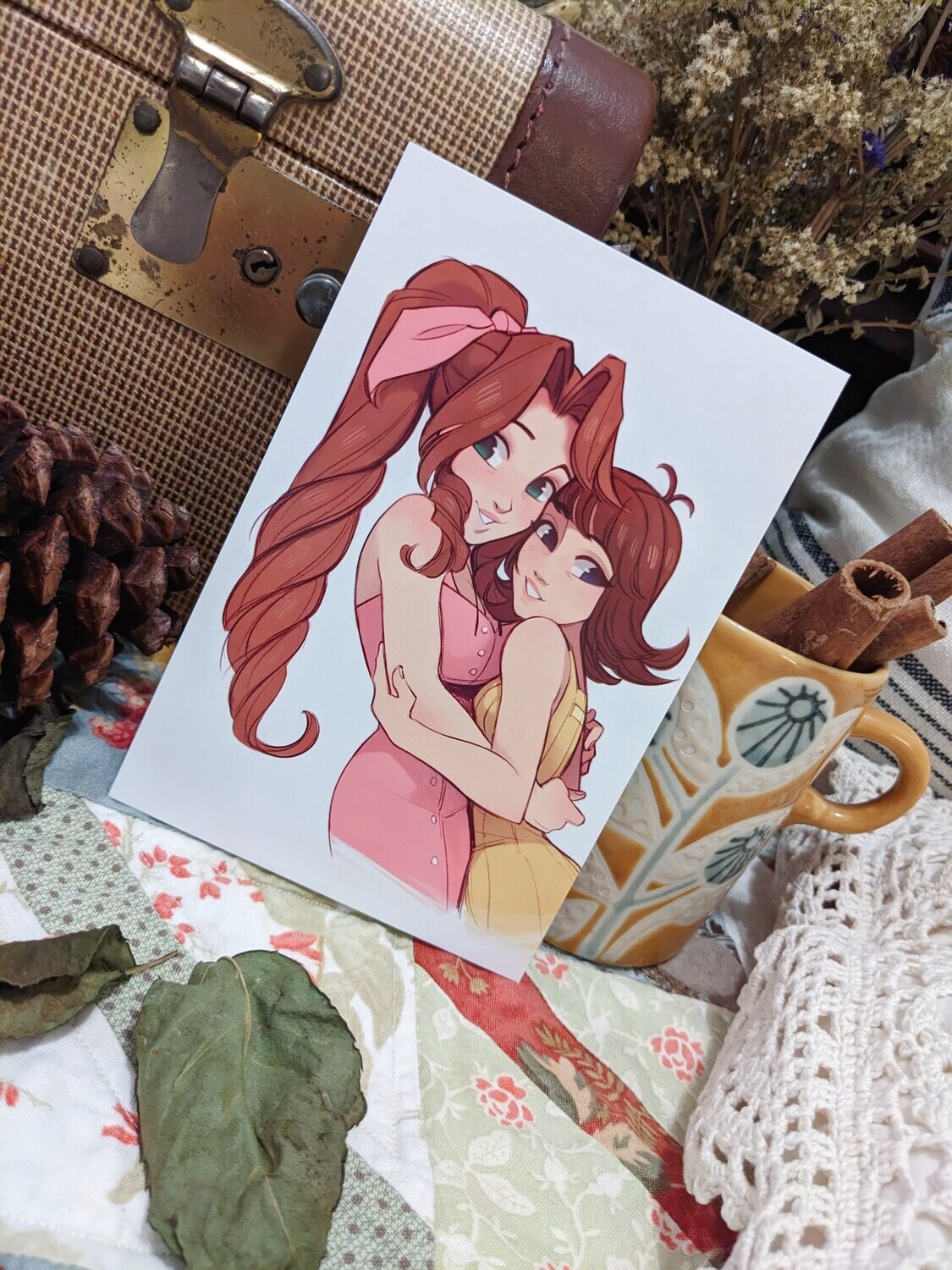 FFVII/VIII: Aerith and Selphie Print, Sizes: 4x6 Gloss