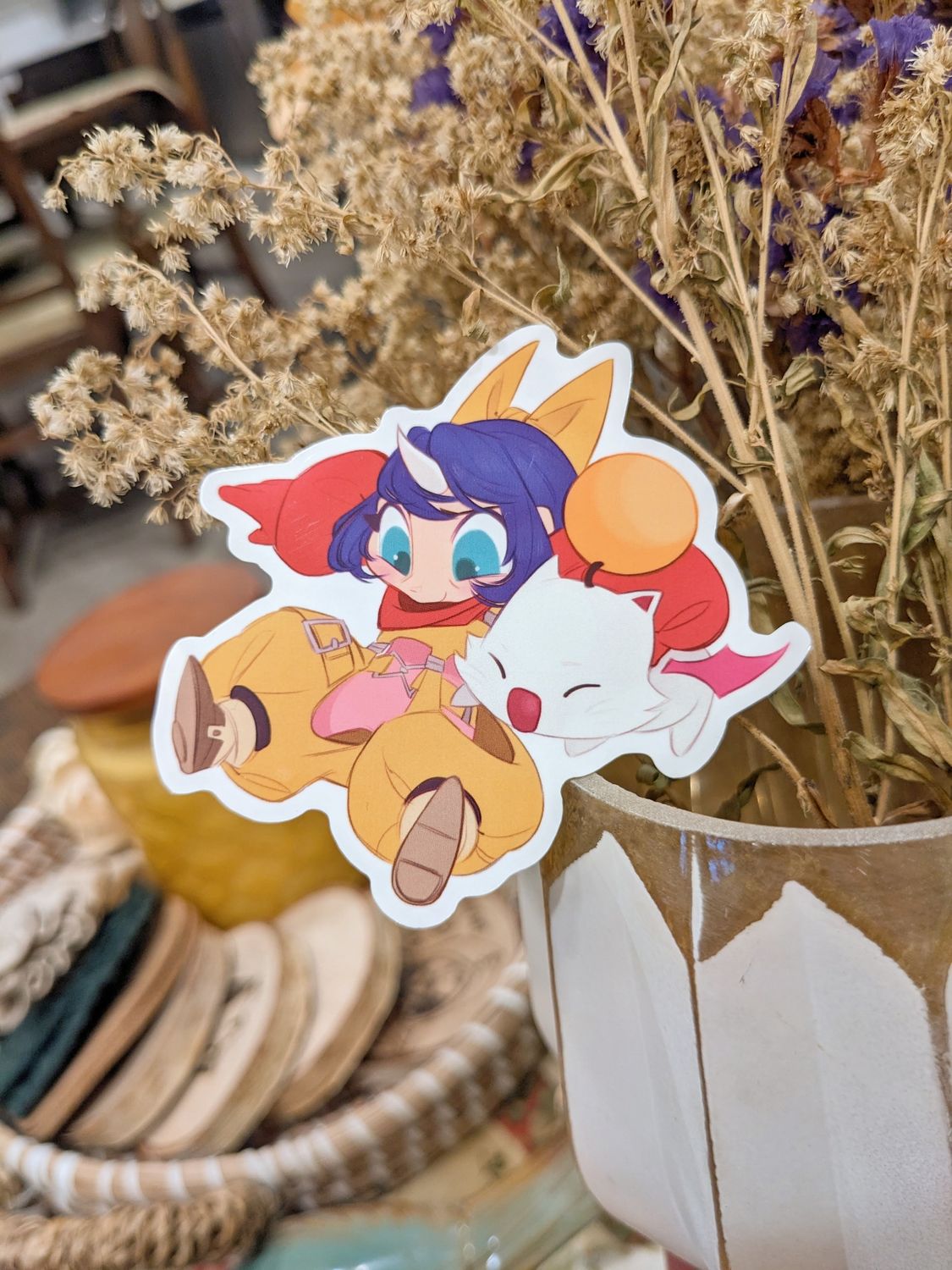 IX Chibi Eiko and Mog Sticker